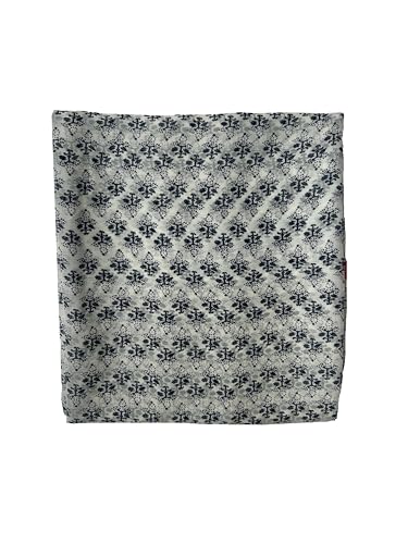 Image of Yash Gallery Women's Poly Chiffon White Hand Block Print Dupatta for Women's and Girls