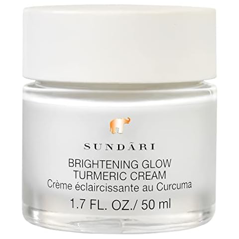 SUNDARI Brightening Glow Turmeric Cream, 1.7 Fl Oz, Skin Radiance with Turmeric, Illuminates Complexion, Restores Skin Tone, Lightens Age Spots Cover