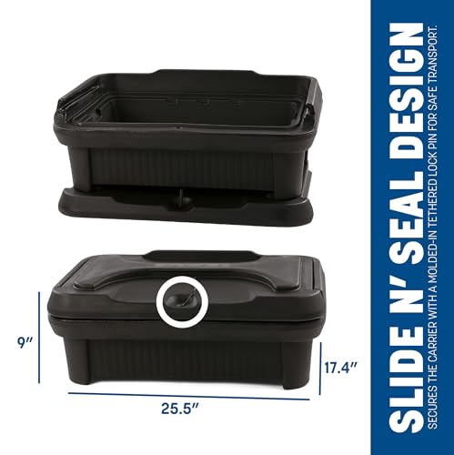Carlisle FoodService Products Cateraide Slide 'N Seal Top Loading Insulated Food Pan Carrier, Food Pan Holder with Sliding Lid for Catering, Kitchen, and Restaurants, Plastic, 12 Quarts, Black by Carlisle FoodService Products - Image 4