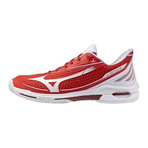 Mizuno Wave Exceed Tour 7 All Court Men's Racquet Sports Shoe, Fiery Red-White, US Mens 12 by Mizuno - Image 2