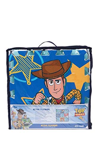 Image of Disney Pixar Toy Story EVA Foam Mat, The Crew Interlocking EVA Foam Flooring Tiles, Blue, 36 x 36 Inches