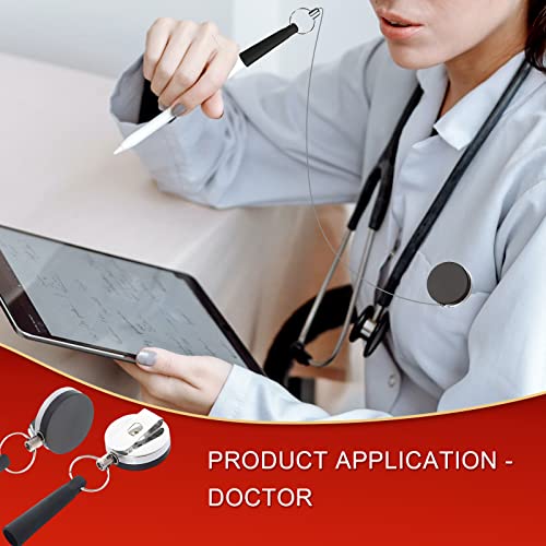 Blmhtwo 3 Pieces Retractable Pen Holder Carpenter Pencil Holder With Metal Clip Heavy Duty Silicone Retractable Pull Pencil Holder Pen Leash Lanyard For Nurses Waitresses Construction Workers #TOP6