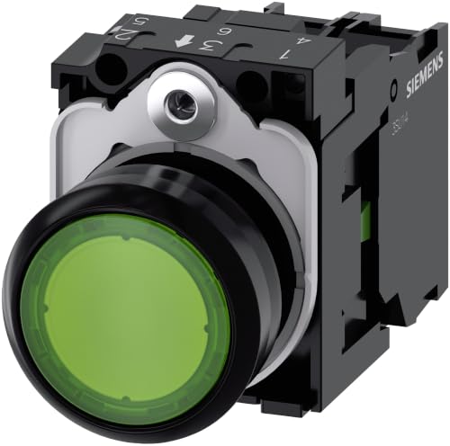 Siemens SIRIUS ACT 3SU11 Druckschalter Beleuchtet Frontplattenmontage Ø 22 mm, SPST Grün, IP66, IP67, IP69K
