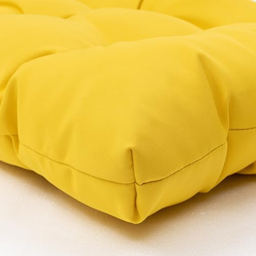 Image of QILLOWAY Outdoor Chaise Lounge Cushion 74x22x4 Inch, Waterproof Weather Resistant Replacement Pad for Patio Pool Furniture, Yellow