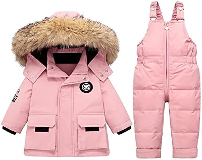 Toddler Girls Snow Pant Jacket Baby Bib Winter Kid Puffer Snowsuit - 2T Coat