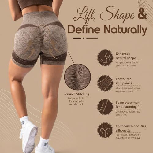 Image of Shoppy Villa Women's Yoga Shorts Spandex|Shapewear Shorts for Women |High Waisted Booty Scrunch Shorts| Workout Shorts for Women