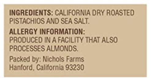Image of Nichols Farms InShell California Pistachios, Healthy Protein Snack, Roasted with Sea Salt, 1LB