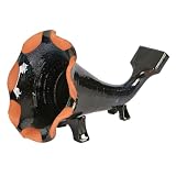 Clayspire Handmade Ceramic Gramophone-Shaped Phone Amplifier β Decorative Gramophone Horn for Home Decor with Natural Sound Boost, Black Color