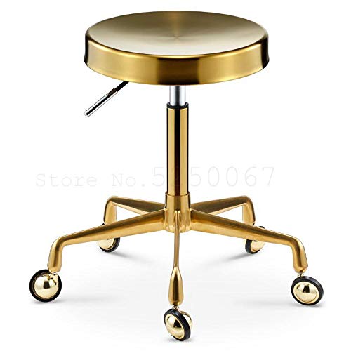 All Stainless Steel Work Bench Hair Salon Does not Card Hair Salon Chair Rotation Lift Barber Shop Chair Hairdressing Round stoo