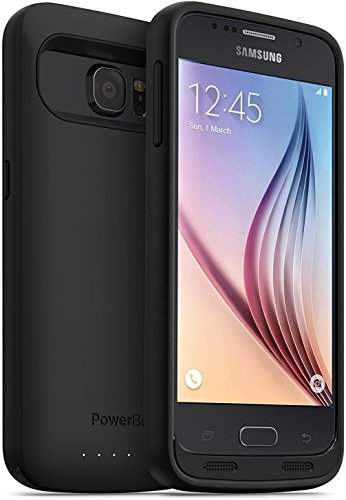PowerBear Samsung Galaxy S6 Battery Case [3500 mAh] Up to 135% More Battery