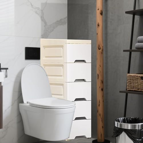 Meuble de rangement salle de bain étroit contre le désordre