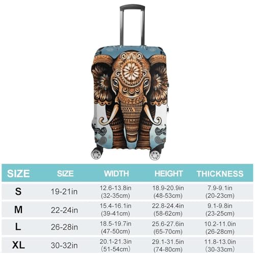 Carry on Luggage Cover Elephant Suitcase Covers for Luggages Tsa Approved Travel Luggage Sleeve Protector Elastic Suitcase Protector Anti-Scratch Washable Fits 19-30 Inch Case -M2