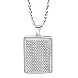 BRIGHTWINST Fashion Woman Jewelry Pendant Necklaces 60Cm Leghth Clear Cz Crystal Pave Stainless Steel Rectangle Necklace For Women PTPNU03525