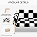 MEWOOFUN Erhöhtes Katzenbett Sofa aus Holz, 56x45cm robust großes Katzensofa – modischer Katzenstuhl mit abnehmbarem Matratzenbezug Belastbar mit 10 kg (Schachbrett, 56x45cm)