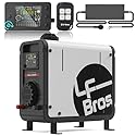 LF Bros Kompakte Dieselheizung 5 kW- 12V/24V/220V-240V Diesel Standheizung mit Timer LCD-Display & Fernbedienung- Diesel-Lufterhitzer für Werkstatt Garage Wohnmobil