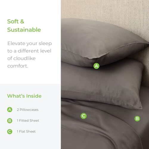 Cariloha Aloha Soft 4-Piece Sheet Set | Queen | Made from 100% Viscose derived from Bamboo | - Thumbnail 4