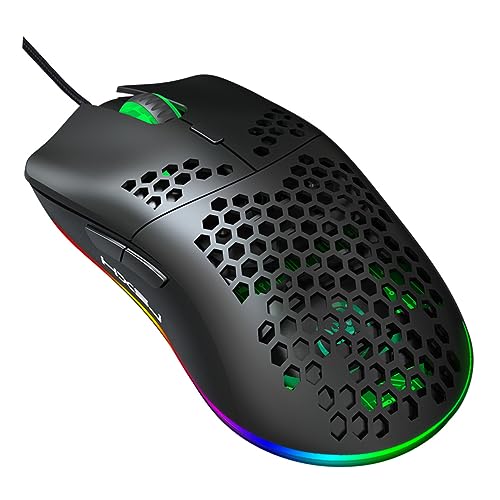 Ratón de computadora programable Operitacx con luces RGB para diseñadores y uso profesional