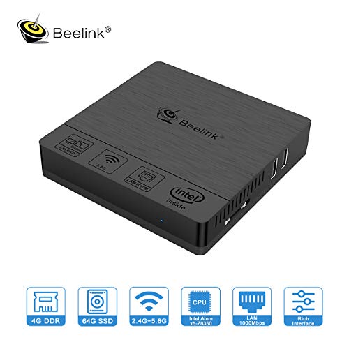Beelink BT3 Pro II Mini PC Intel Atom x5-Z8350 Processore DDR3 da 4GB/64GB 3D EMMC/Dual Band WiFi/Intel HD Graphics / 4K /HDMI + VGA Doppio Display Windows 10 Mini PC
