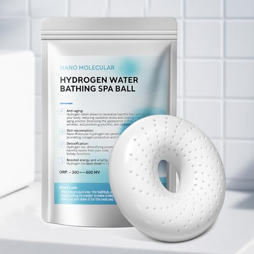 Hydrogen Bath Ball Tablets Bombs for Muscle & Stress Relief H2 Molecular Hydrogen Bombs for Spa & Hydrogen-Rich Water Soaking Reusable Design for Full Body Foot or Hand Bath