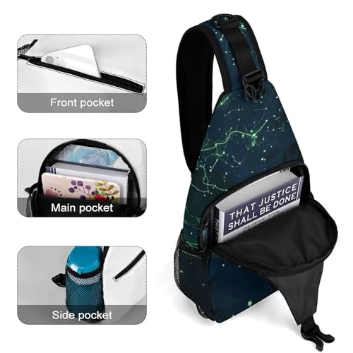 Sling Bags Glow in The Dark Crossbody Bag for Women Men Cross Body Bag for Travel Hiking Shopping4