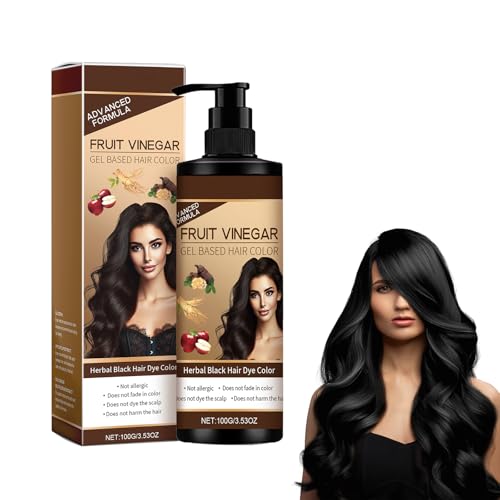 Schwarze Haarfärbe-Balsam – Natürliche Grauhaarabdeckung Für Frauen & Männer, Vegan & Cruelty-Free, Pflegendes Farbbalsam Für Gesund Aussehendes Haar, 100g Black Hair Cream