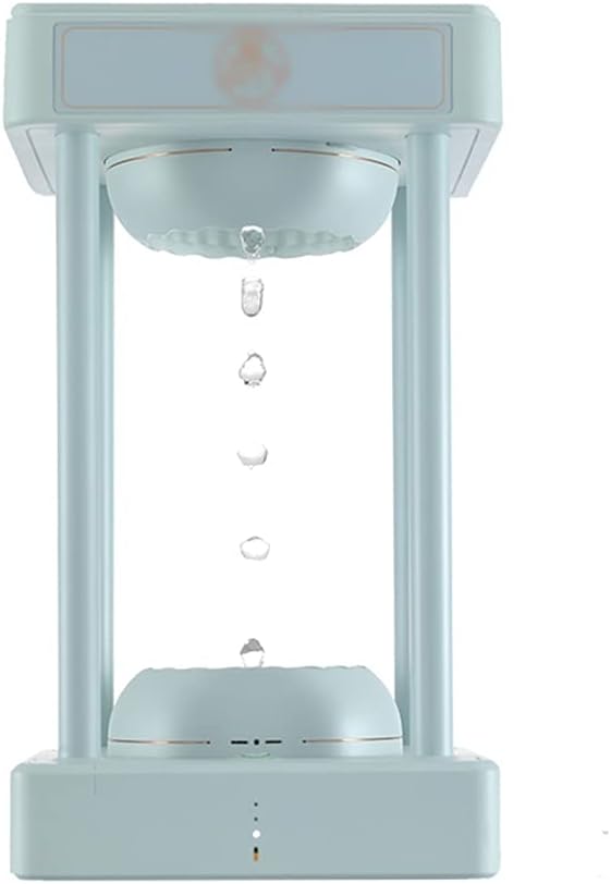 ZNBJJWCP Rainbow Cloud Anti Gravity Levitating Water Drops Time Hourglass Fountain Hydra Lamp