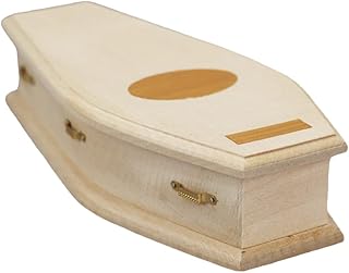 Miniature Wooden Coffin DIY Decoration Unfinished Fairy Miniature Furniture for Dollhouse Premium Mini Decor for Home Ornaments Creative Blank Design for Imaginative Projects