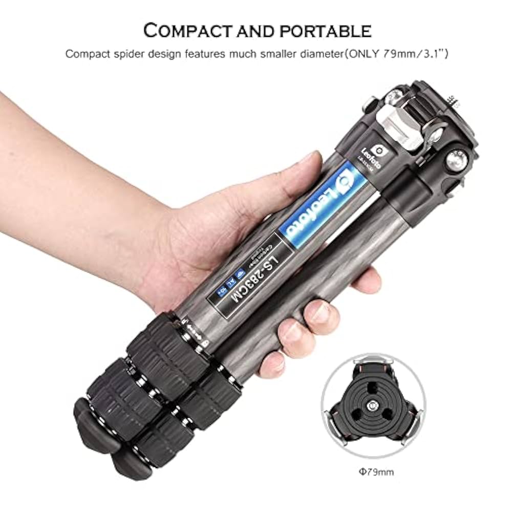 【新品】LeofotoレオフォトLS283CM 三脚カーボン3段 ミニ小型卓上 Amazon | LEOFOTO 【3段三脚】LSレンジャーカーボン小型三脚雲台