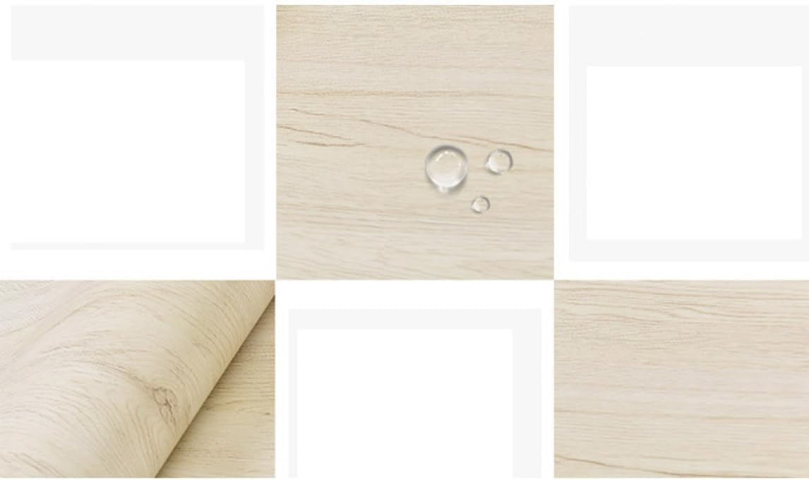 [YXSNG] 壁紙 シール はがせる クロス のり付き ナチュラルカラーの壁紙シール 壁紙シール 木目 はがせる シール デザイン