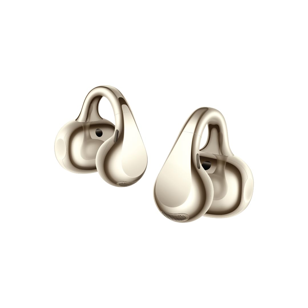 OPPO Enco Clip2 Auricolari Aperti, Suono Dynaudio, Doppio Driver, Chiamate a Conduzione Ossea, Bluetooth 6.1, Traduzione IA, 40h Batteria, IP55 Impermeabile, Oro