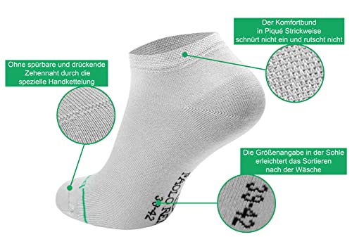 Bambussocken Paolo Renzo Unisex Sneaker Socken im 3er Set