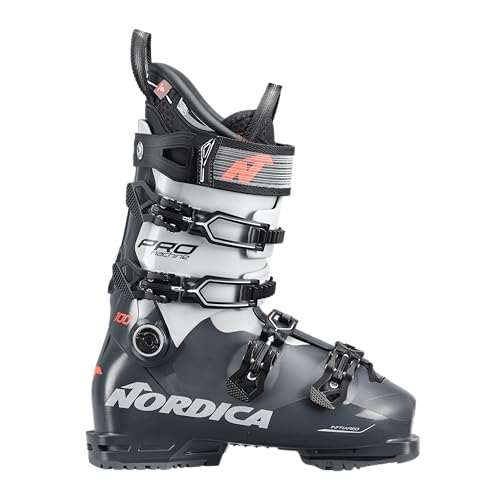 Best Ski Boots to Walk in: Top Picks for Comfort 15 Nordica Promachine 100 Men's Narrow Fit High Performance Alpine Ski Boots (Anthracite/Grey/Red, 27.5)