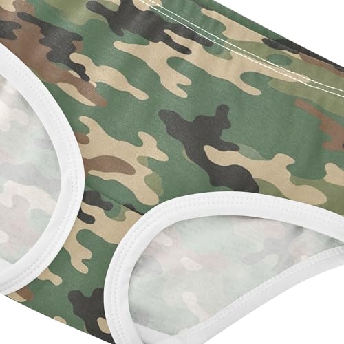 Classic Camouflage Green Little Girl Panties Girls Underwear Toddler Cotton Designer Briefs Kids Undies 2t4