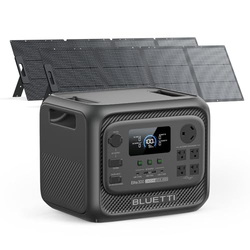 BLUETTI Solar Generator Elite 300 & 2x200W Solar Panel 3014.4Wh LFP Battery