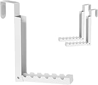 Vista 12 de Ganchos para colgar sobre la puerta, colgador de ropa sobre la puerta con 10 crestas, ahorro de espacio sobre la puerta, ganchos de puerta
