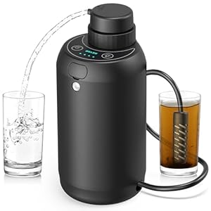 Electric Portable Water Filter – 0.01 Micron 5-Stage Water Purifier Survival with Emergency Lighting Water Purification System for Camping Backpacking Hiking Travel – BK-2000