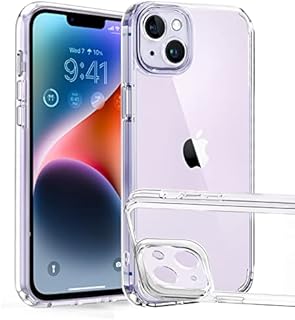 Unov Compatible with iPhone 13 Case Clear Bumper Hybrid Protective Anti Yellowing Shockproof Non Slip Slim Fit (Crystal Clear)