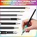 Jaloro 96 Pcs Pencil Grips Pencil Holder Silicone Grippers for Pen Writing Posture Correction Tools 3-groove Ergonomic Design Reusable for Adult Writing Drawing