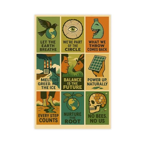 Vintage Eco-conscious Wall Stickers - Sustainable Development Quotes for Green