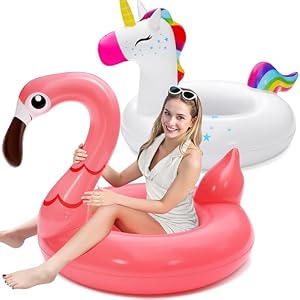 Sloosh Einhorn-Flamingo Schwimmring 2er-Pack
