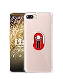 Sunrive Coque pour Oppo R9s, 360 degrs Support Tlphone Voiture Bague Rotation Ring Stand Holder tui Silicone Transparent Housse Protecteur Back Case(Rouge)
