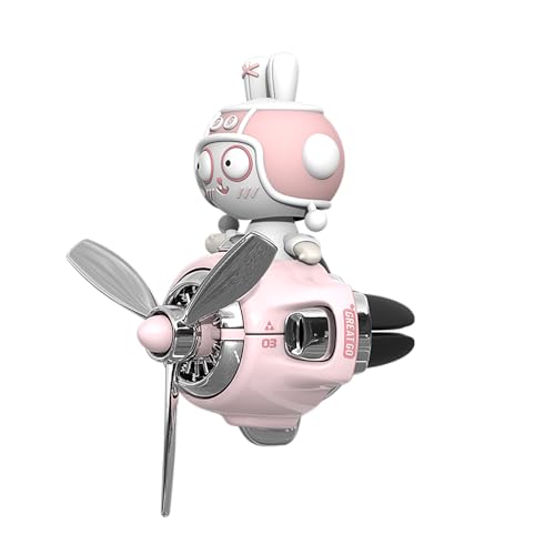 Image of Rabbit Car Air Fresheners Pilot Car Diffuser | Cute Car Perfume, Funny Car Fragrance, Rotating Propeller Design, Silicone Clip, Easy Installation, Long-Lasting Fragrance