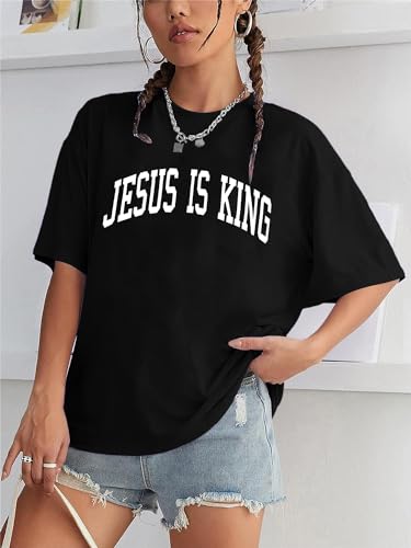 Christian Shirt Women Oversized Jesus Tshirt Jesus Love You Shirts Jesus Faith Tops Bible Verse Inspirational Tee4