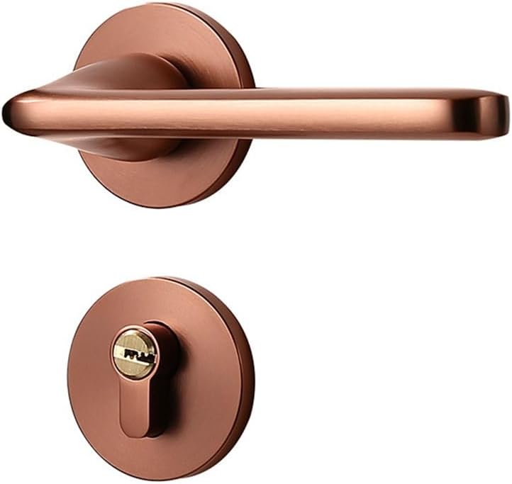 Magnetic Mute Door Lock Bedroom Rose Gold Minimalist Wooden