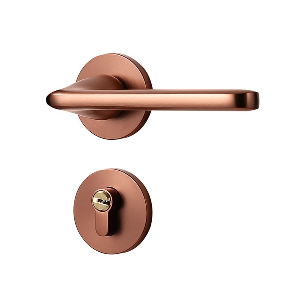 MOBYGKFY Magnetic Mute Door Lock Bedroom Rose Gold Minimalist Wooden
