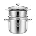 Olla/Vaporera, Olla De Sopa De Acero Inoxidable 304 para El Hogar con Vaporera, (26 Cm), para Estufa De Gas/Cocina De Inducción