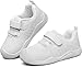 BAXINIER Toddler Boys Girls Sneakers Lightweight Kids Athletic Fashion Walking Tennis Running Shoes - White 7 Toddler