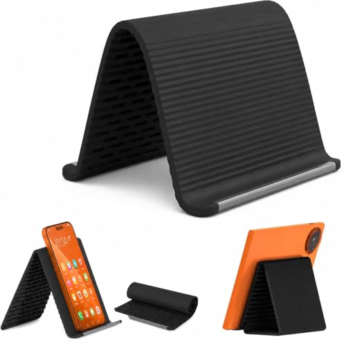 Image of Silicone Aluminum Phone Stand, Black