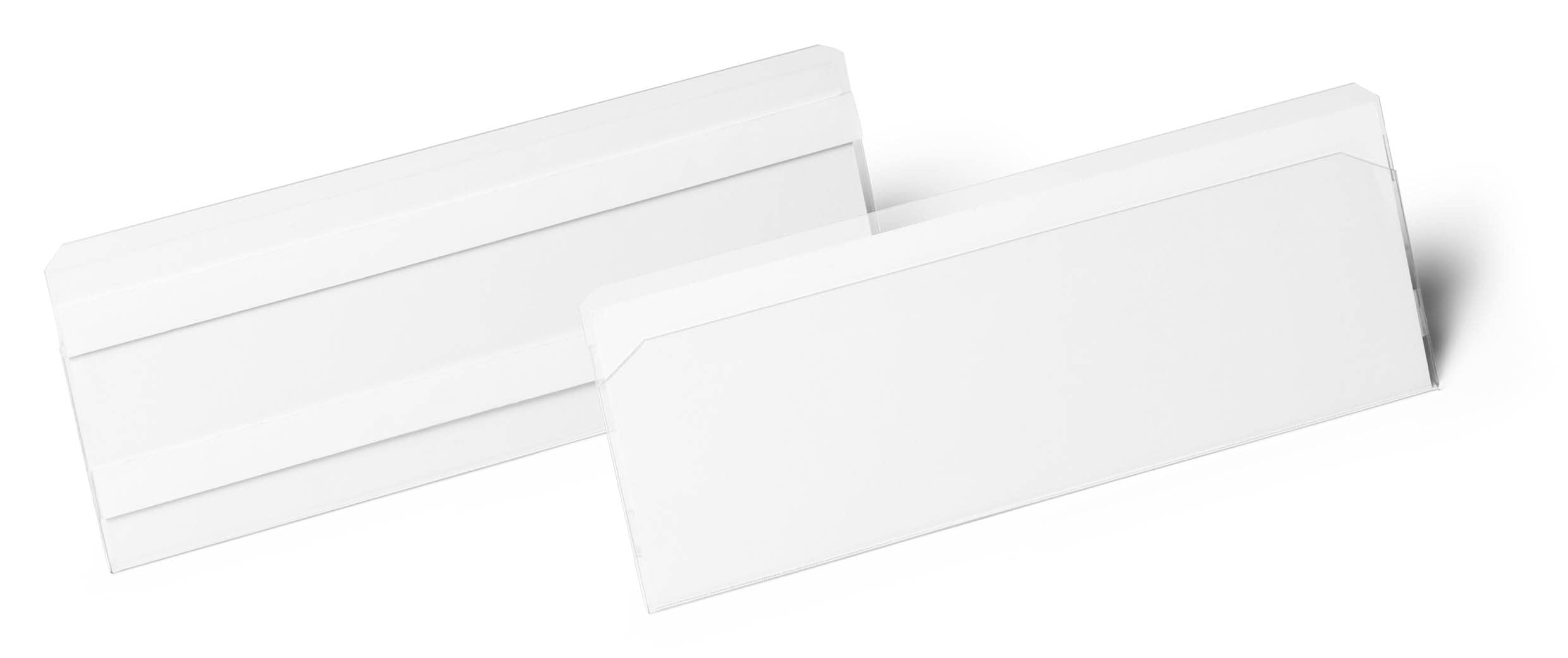 Durable Etikettentasche HARD COVER selbstklebend 1/2 A5 quer, Etikettenhalter, Packung à 10 Stück, 118219