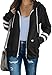 Jhsnjnr Damens Hoodie Jacken Kapuzenjacke mit Reißverschluss Dünne Sweatshirt Jacke mit Kapuze Leichte Casual Sweatjacke Pullover